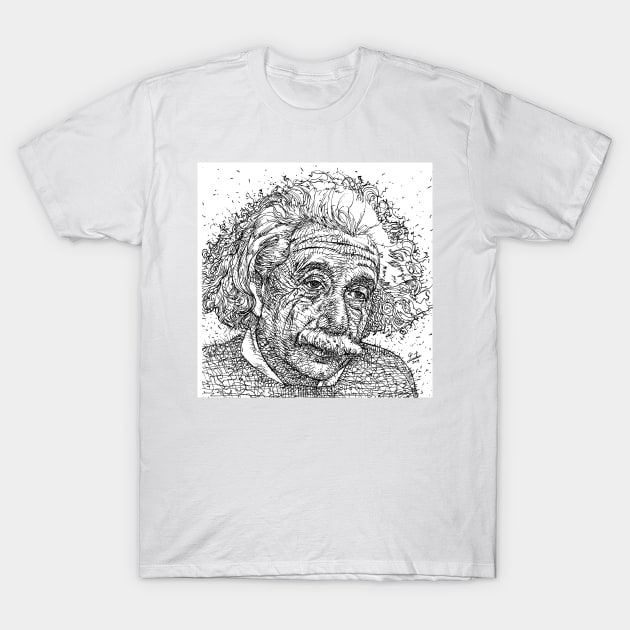 ALBERT EINSTEIN - ink portrait T-Shirt by lautir